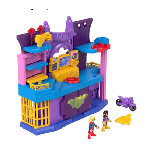Fisher-Price Imaginext DC Super Friends Toy Batgirl Hero Hideout Playset with 2 Figures & 5 Accessories for Pretend Play Kids Ages 3+ Years