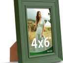 4x6 Picture Frame, High Definition Glass for Photo Frame 4x6, Vintage Picture Frames 4 x6 Rustic Distressed Pattern, Wall and Tabletop Display, Teal Green 1Pack
