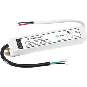UL Certified LED Driver 12v 20W Waterproof IP67 Small Class 2 LED Power Supply Transformer 100V-277V AC to 12V DC Low Voltage Output for LED Light Outside (20W-12V)