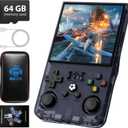 R36MAX Retro Handheld Game Console, 4.0 Inch 720x720 IPS Screen, Built-in 18,000+ Classic Game, Portable Hand Held Open Source Linux System, 4000mAh Battery Retro Gaming Console (Gray 64GB)