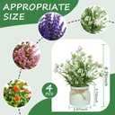 Yoratee 4pcs Artificial Pot Flowers Small Fake Plants with Pot Mini Potted Plants for House Office Tabletop Decoration