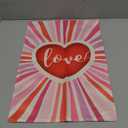 Valentines Day Garden Flag Double Sided for Outside Small Burlap Red Love Heart Holiday Yard Decoration 12x18 Inches