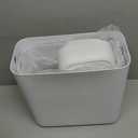 funest 2 Pack Bathroom Trash Can with Pop-Up Lid,3 Gallon & 2.7 Gallon Small Spaces Plastic Garbage Can,Slim Wastebasket for Bathroom, RV, Office, White