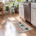 Welcome Door Mat Summer Indoor Doormat Ocean Decor, Salt Water Heals Everything Turtle 30 x 16 Inch Non-Slip Rubber Door Mat for Home Decoration, 15.7*29.5inches, 035zz