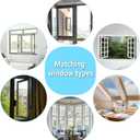 Magnetic Window Screen DIY Adjustable Window Mesh Screen Replacement Window Net Fits up to 32"x 23" White Frames with Fiberglass Mesh