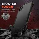 7 x NTG [1st Generation Designed for iPhone XR Case, Heavy-Duty Tough Rugged Lightweight Slim Shockproof Protective Case for iPhone XR 6.1 inch, Black