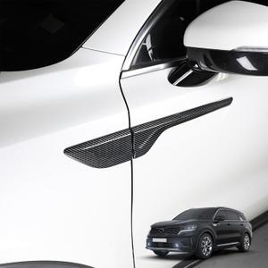 Fender Side Vent Covers, Side Body Emblem Cover Trims - Compatible with Kia Sorento 2024-2026 Accessories (Carbon Fiber Pattern)