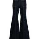 SperLucky Wide Leg Jeans for Women High Waist Fringe Pants Casual Side Tassels Flare Pants Blacks (Blue)