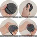 SUNLAND Reusable Makeup Remover Pads for Face,Eye,Lips 16 Pack Microfiber Face Cleansing Gloves Washable with Laundry Bag and Travel Bag Rounds Toner Pads (Round 3.15inchx16, Dark Grey)