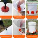 Chicken Feeder No Waste Automatic Poultry Feeder Ports Kit Chicken Feeders and Waterer Set