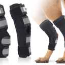 Dog Leg Braces for Back Legs, Canine Hock Brace for Rear Legs with Metal Strips and Safety Reflective Straps, Joint Warps Support Help Hind Legs Injuries Sprains Arthritis (1 Pair)
