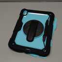 SEYMAC Stock Case for iPad (A16) 11th/10th Generation 11''/10.9'' 2025/2022, Full-Body Drop Protection Case with Screen Protector &360 Rotate Hand Strap/Stand, Brightblue+Black