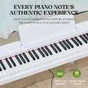 KUMENG digital Piano 88 Key Semi Weighted Keyboard, Full-size Electric Piano for Beginners, with Sheet Music Stand, Pedal, Power Adapter, Headphone Mode, USB-MIDI (White)