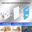 Air Vent Filters,20''x90''Cut to Fit Air Filter Material (80+Filters),MERV 8 Electrostatic Air Vent Filter for Home Floor, Grilles, Ceiling, HVAC Furnace Vents, With 48PCs Adhesive Hook Tape