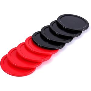 2.5 Inch Hockey Pucks, 8 Pcs Air Hockey Pucks Set Durable Puck for Air Hockeys Table Compatible with Standard Pushers and Goals Hockeys Replacement Puck Parts Set Game Tables Accessories