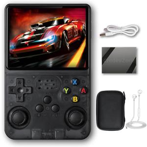 CredevZone R36S Handheld Game Console 3.5 inch Retro Handheld Video Games Consoles Built-in Rechargeable Battery Portable Style Hand Held Game Consoles System