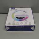 Smart Alarm Clock with Wireless Charging, 9.45" RGB Night Light Table Lamp, Bluetooth Speaker, Sound Machine, Sunrise Wake Up Light, Dimmable LED Lamp for Bedroom, Home Office, Dorm