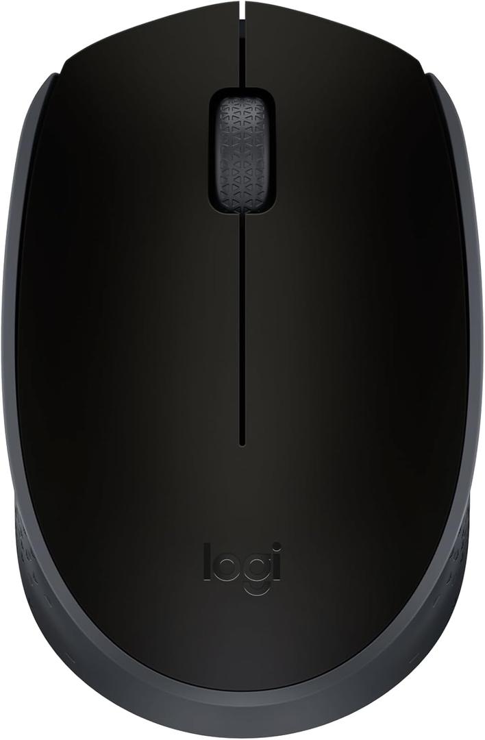 Logitech M170 Wireless Mouse for PC, Mac, Laptop, 2.4 GHz with USB Mini Receiver, Optical Tracking, 12-Months Battery Life, Ambidextrous - Black