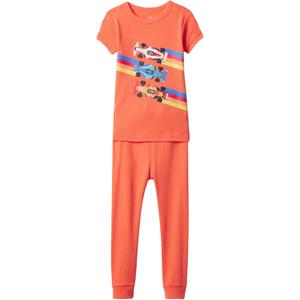 GAP Unisex Baby Short Sleeve Long John Pajamas Coral Key 6-12M