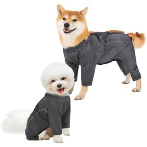 Protective Pants, Lightweight Waterproof Dog Pants - Adjustable All-Weather, Mud & Snow Resistant for Rain & Snow Days, Grey, Small