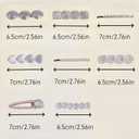 2 x 8PCS Pearl Hair Clips Set,Shiny Shell-Shaped Barrettes-Elegant Bridal Hair Accessories for Women&Girls,Wedding Gift(White)