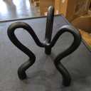 Triple Candle Holder Candelabra - Cast Iron Metal Taper Candlestick Stand with Matte Black Finish - Elegant Wedding Centerpiece for Home, Dining, Event Decor