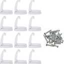 Camp'N White RV Storage Door Latch 12-Pack - Sturdy Spring Clip & Mounting Hardware for RV Campers - Perfect RV Compartment Door Latch Solution for Secure and Convenient Storage
