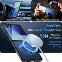 OWKEY Case for Samsung Galaxy Z Flip 7, Magnetic Phone Case [Compatible with MagSafe] Anti-Fingerprint Translucent Matte Shockproof Protective Case for Samsung Z Flip 7 (Black)