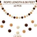 XmasExp Boho Pom Pom Garland Decorations - Large Felt Ball Garland for Mantle, Indoor Home Decor, Tree Ornaments, Kids Room and Party Hanging Decor,13 Ft.