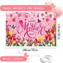 Happy Mothers Day Banner Large 70x43 Inch Mothers Day Party Decorations Indoor Outdoor Decor