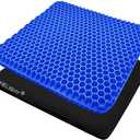 Egg Gel Seat Cushion, Breathable Gel Cushion Chair Pads with Non-Slip Cover for Home Office Car Wheelchair, Honeycomb Design Egg Seat Cushion As Seen On TV (Small: 16 x 14 x 1.65 inch, Blue)