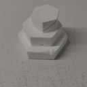 Tofficu Hexagonal Foam Cake Dummy 9.84X9.84X1.97In Reusable Fake Cake Model for Decorating Practice Party Display Wedding Prop