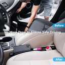 Givifive Car Seat Gap Filler Set of 2, Soft Foam Multifunctional Seat Side Gap Filler with Organizer & Hook Function, 3in1 Gap Stopper Universal Fit Car SUV Truck Fill The Gap Between Seat & Console