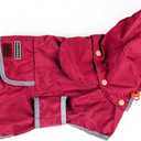 Wilderdog Dog Jacket Waterproof Raincoat with Breathable Interior, Removable Hood, Torso Strap, Secure Closures, Back Pocket and Two Hanging Loops, Foldable into Back Pocket (Large, Huckleberry)