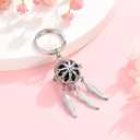 2 x PESOENTH Urn Locket keychain for Women,Mini Urn keychain for Pet Dog human Ashes Keepsake Cremation Jewelry Memorial Gifts (Black)