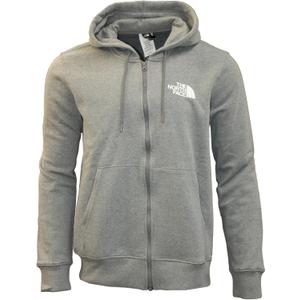 THE NORTH FACE Men's Full Zip Cotton Blend Hooded Sweatshirt, (Large, Tnf Medium Grey Heather)