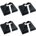 Myard Interlocking Post Cover Skirt Shoe for 1x1 Inch Post with 3.5x3.5 Inches Base Mounting Plate - Fast Install on Feet of Porch, Stair Handrail, Railing, Fence (4-Pack)