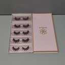 DYSILK False Eyelashes Mink - Strip Lashes 5 Pairs 6D Faux Eyelash Wispy Lashes Cat Eye Fake Eyelashes Natural Look Fluffy Lash Reusable Lash Extension Kit | 004-16.7mm
