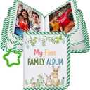 My First Family Album for Baby Holds 17 4x6 Pictures Baby Photo Album Soft Cloth Book for Kids Toddlers Family Memory Gift