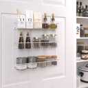 ClosetMaid 3-Tier Hanging Wall Mounted Metal Rack for Spices, Shelf Storage, Pantry Organization, Laundry, Kitchen, Bathroom, White, 8022