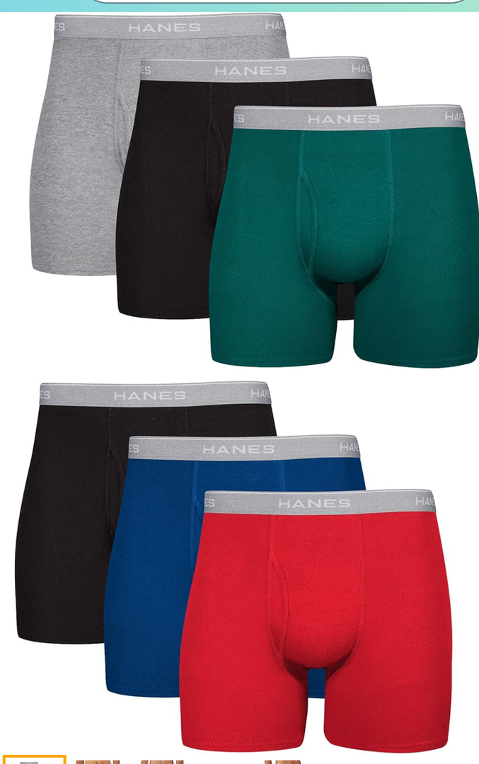 Hanes Men's Boxer Briefs, Cool Dri Moisture-Wicking Underwear, Cotton No-Ride-up for Men, Multi-Packs Medium
