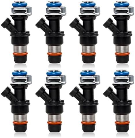 4.8 5.3 6.0 Fuel Injector 4 Holes 8Pcs, Compatible with 1999-2006 Chevrolet Silverado Suburban Tahoe Cadillac Escalade GMC Sierra Yukon Isuzu Hummer Buick, Replaces# 17113553 25323974