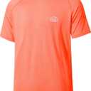 Willit Men's Rashguard Swim Shirt Short Sleeve UPF 50+ Sun Protection Shirt SPF Quick Dry Water Shirt (Large, Heather Red)