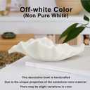 Off White Large Decorative Bowl - 16 Fruit/Key/Purse Bowl for Home Decor - Coffee Table & Entryway Table Decor - Scalloped Ruffle Bowls - Unique Centerpiece Bowls(Big)