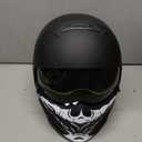 Full Face Motorcycle Helmet for Unisex-Adult Dirt Bike ATV Scooter Cruiser 3/4 Face Motocross Helmet Interchangeable Mouth Cover DOT Approved Medium