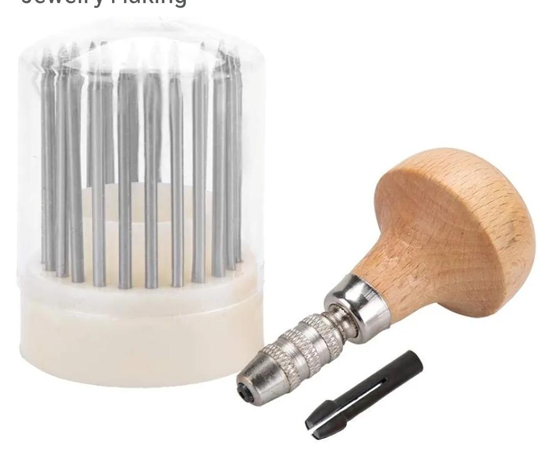 24pcs Beading Tools Beader Set for Diamond Stone Setting Graver Jewelry Equipments Jewelry Graver Tool Diamond Bead Grain Tool Metal Beading Tools Set for DIY Crafting Jewelry Making