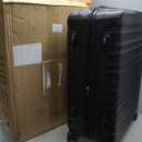 Amazon Basics 1-Piece Hardshell Luggage Set (21", 26", 30"), Scratch-Resistant Expandable Suitcases with Multi-directional Wheels and Telescoping Handle, Black
