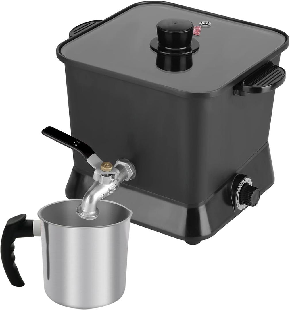 Sutomlo Large 4.5 Qts Electric Wax Melter for Candle Making, Candle Wax Melting Pot with Temperature Control & Pour Spout for Candle Maker & Candle Making Business
