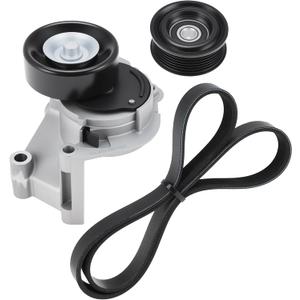 Serpentine Belt Tensioner W/Idler Pulley Kit for Toyota Tundra 4Runner Engine Drive Belt Tensioner Assembly for Lexus LX470 GX470 LS430 No.38488 49452