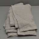 100% Pure Flax Linen Kitchen Hand Towels Set of 2 - Quick Dry Extra Soft 20 x 27 Inch Tea Dish Towels - Handcrafted with Hanging Loop - (Linen)